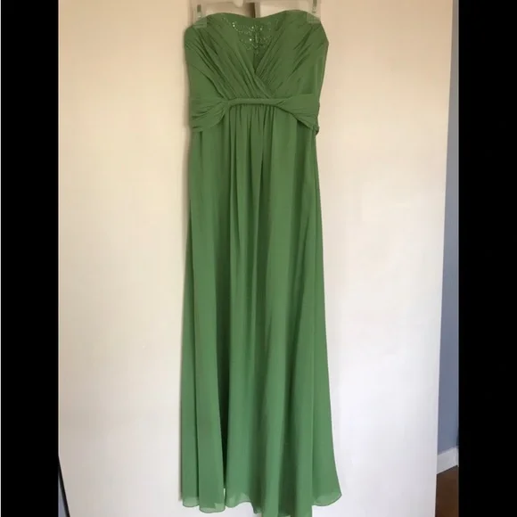 clover colored bridesmaid dresses Wrap Tie Chiffon Bridesmaid Dress main image 1